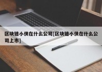 区块链小侠在什么公司[区块链小侠在什么公司上市]